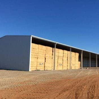 Hay in a shed