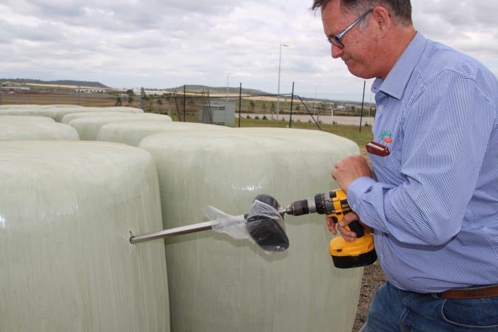 Stephen Page from Feed Central doing silage core sample