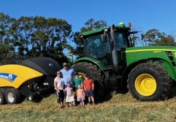 John Deere Tractor and New Holland bailer